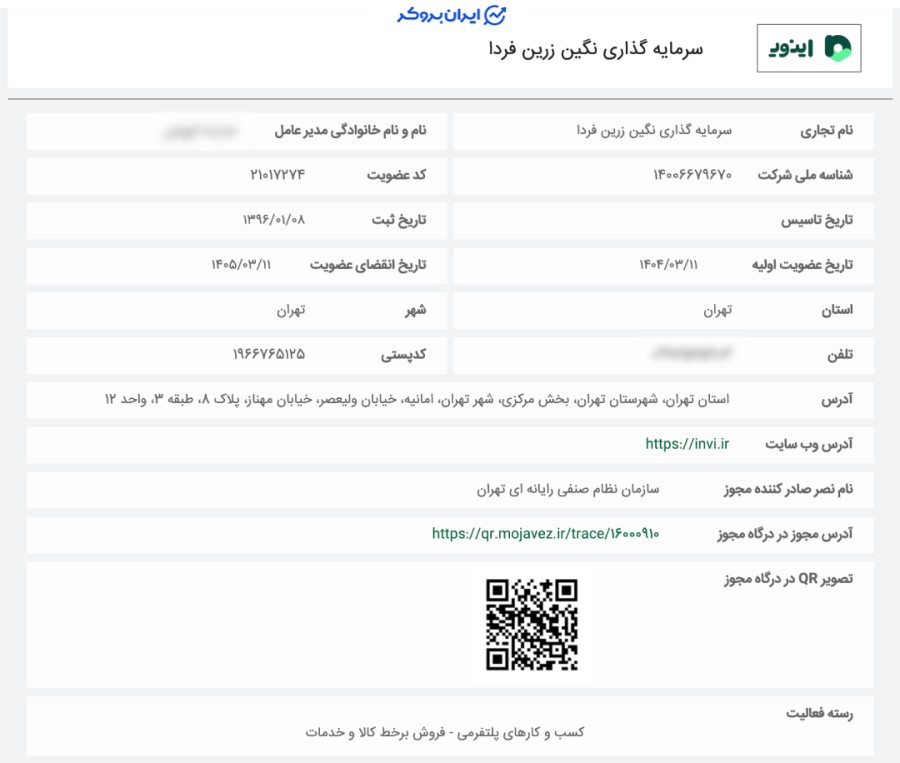 عضویت اینوی در نظام صنفی رایانه ای تهران