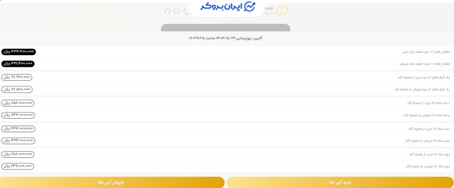 فروش طلا در همراه گلد