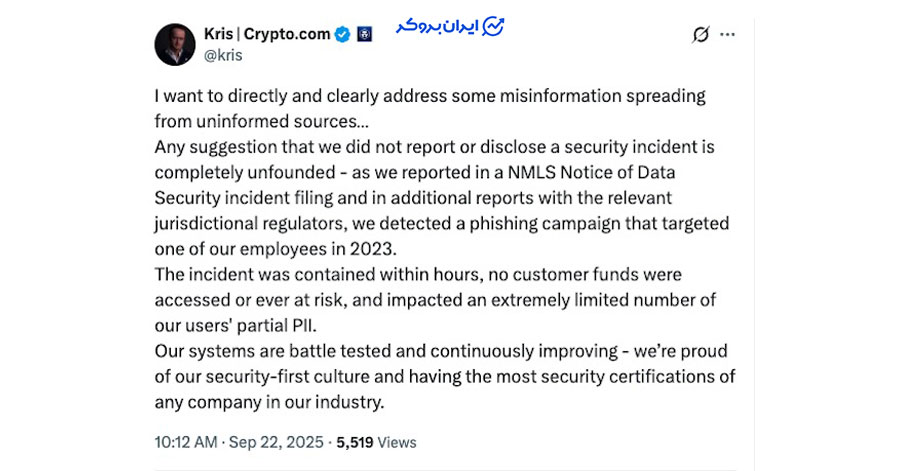 پست مدیرعامل صرافی کریپتو داتکام