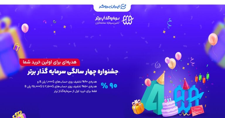 هدایای پراپ‌فرم سرمایه‌گذار برتر به مناسبت چهارمین سالگرد تأسیس