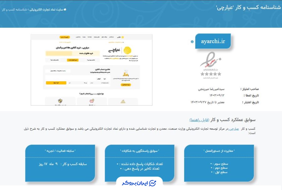 اینماد پلتفرم عیارچی