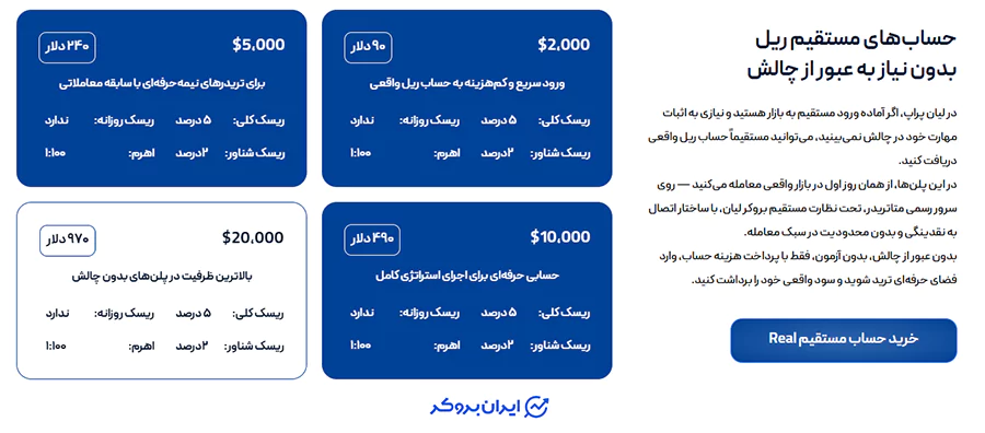 حسابهای مستقیم ریل (بدون چالش) پراپ فرم لیان