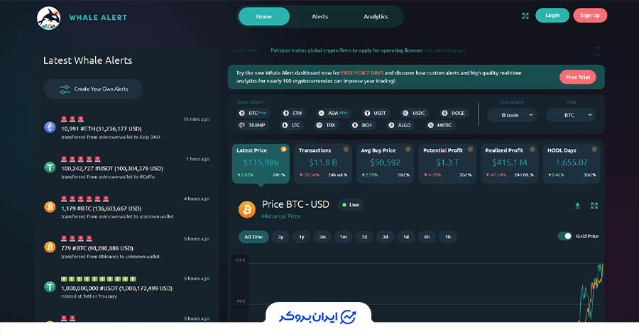 ردیاب کیف پول ارز دیجیتال وال آلرت