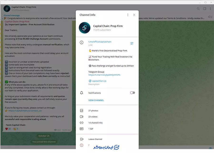 کانال تلگرام کپیتال چین