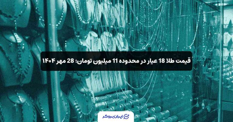 قیمت طلا ۱۸ عیار در محدوده 11 میلیون تومان؛ 28 مهر ۱۴۰۴
