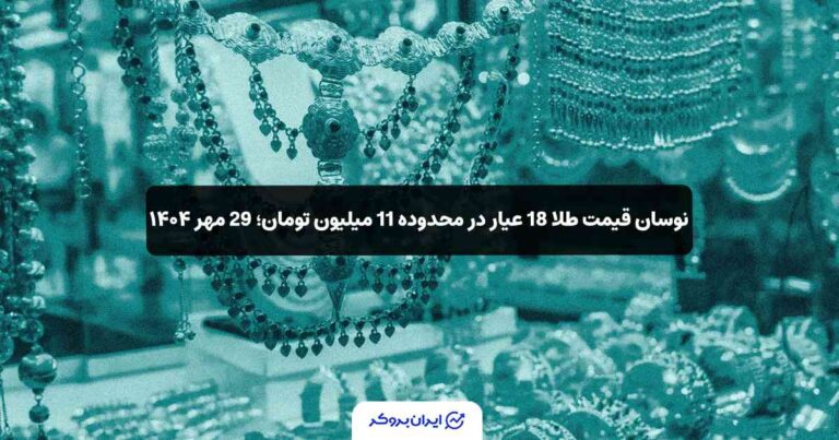 نوسان قیمت طلا 18 عیار در محدوده 11 میلیون تومان؛ 29 مهر ۱۴۰۴