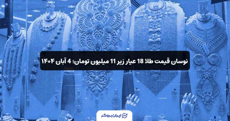 نوسان قیمت طلا 18 عیار زیر 11 میلیون تومان؛ ۴ آبان ۱۴۰۴