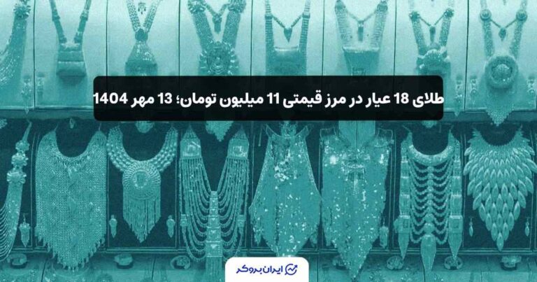 طلای 18 عیار در مرز 11 میلیون تومان؛ 13 مهر 1404