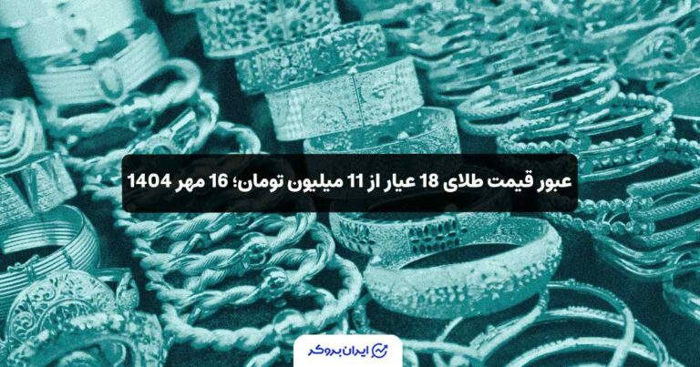 عبور قیمت طلای 18 عیار از 11 میلیون تومان؛ 16 مهر 1404