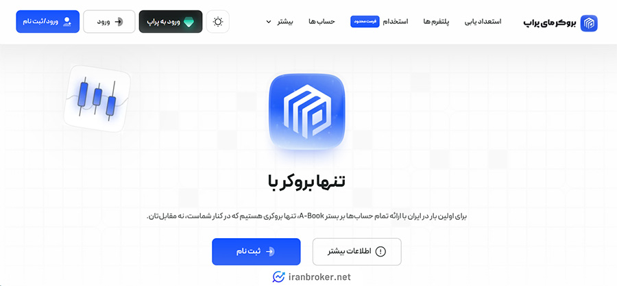 صفحه اصلی سایت بروکر مای پراپ