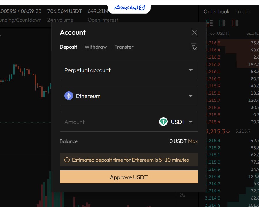 واریز و برداشت ارز در استر