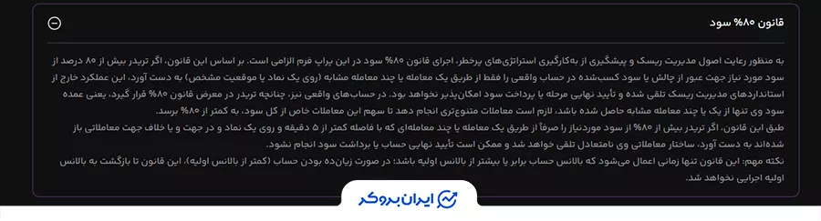 قانون ثبات پراپ فرم فانددگیت (FundedGate)