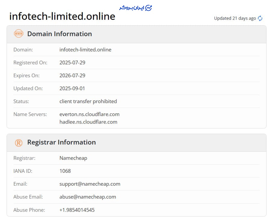 اعتبار دامنه infotech-limited