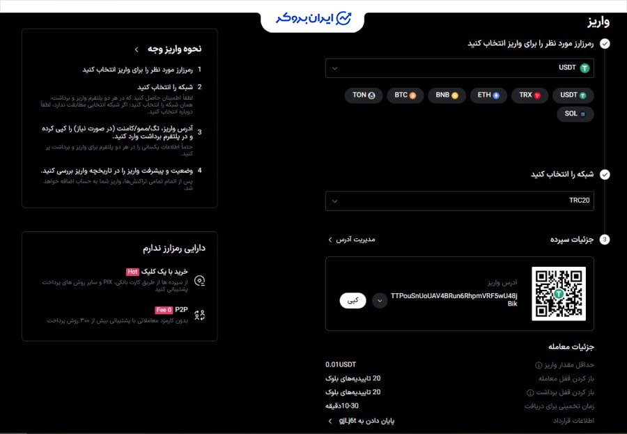 واریز ارز در صرافی خارجی
