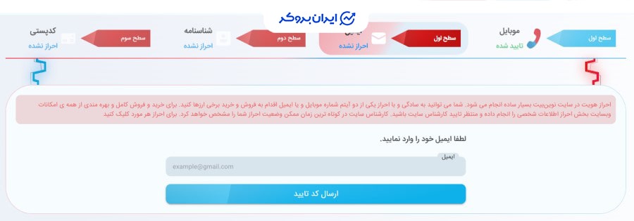 احراز هویت در صرافی نوین بیت