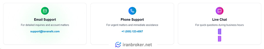 پشتیبانی بروکر کاوانا اف ایکس