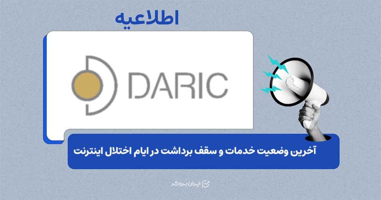 وضعیت خدمات و سقف برداشت پلتفرم طلای داریک