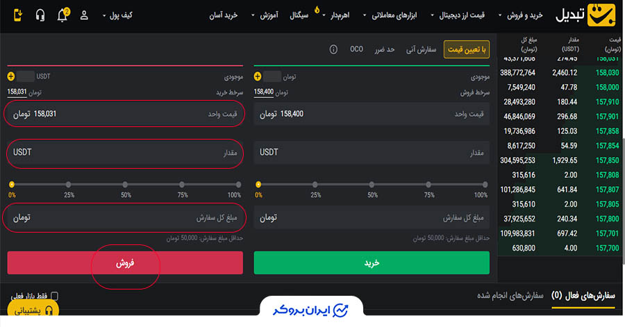 فروش ارز دیجیتال در صرافی تبدیل
