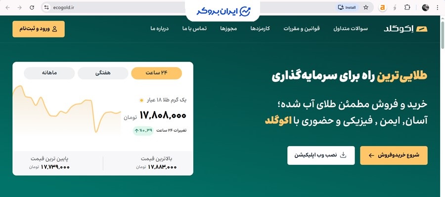 سایت پلتفرم اکوگلد