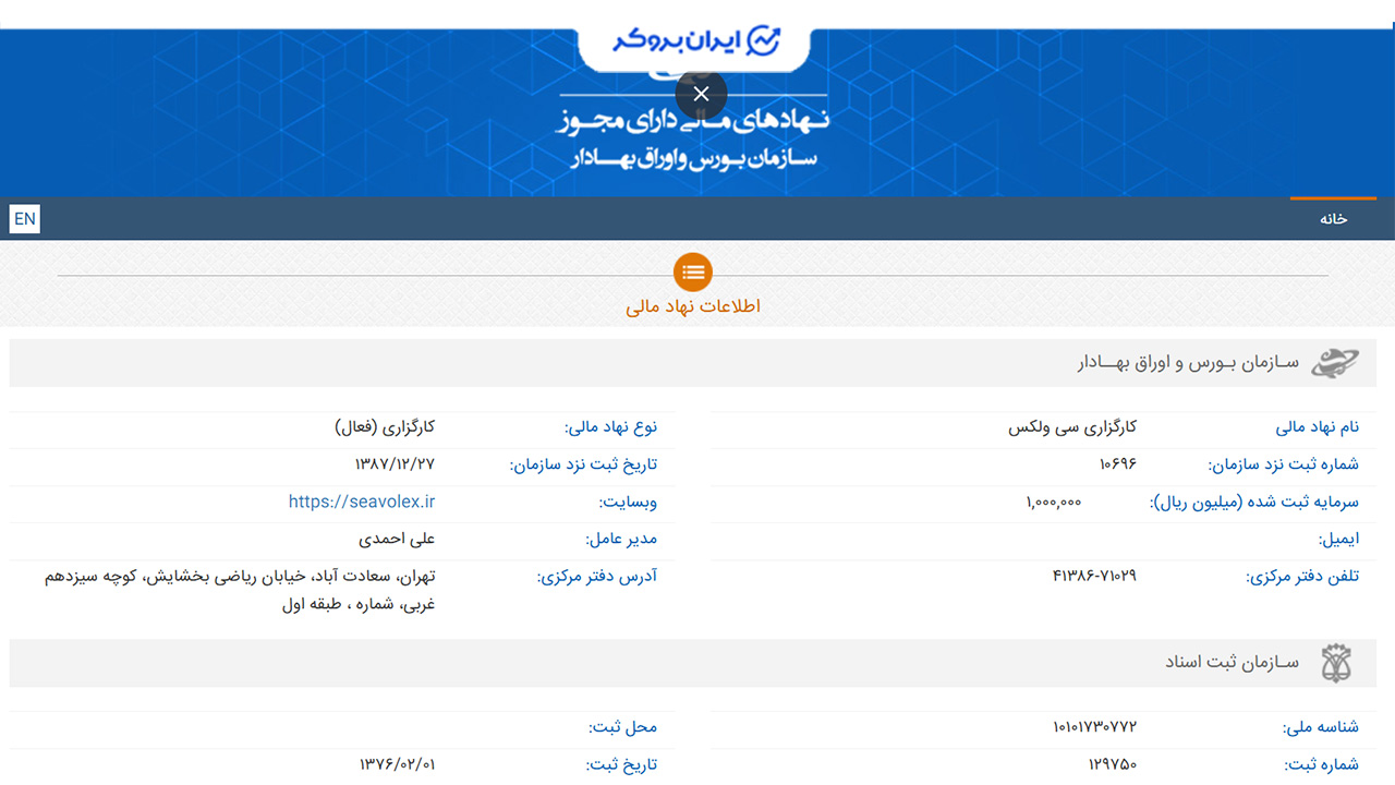 استعلام مجوز سی ولکس در سازمان بورس