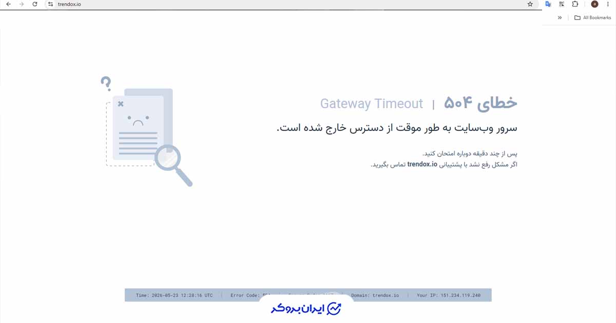 قطع دسترسی کاربران به سایت ترندو