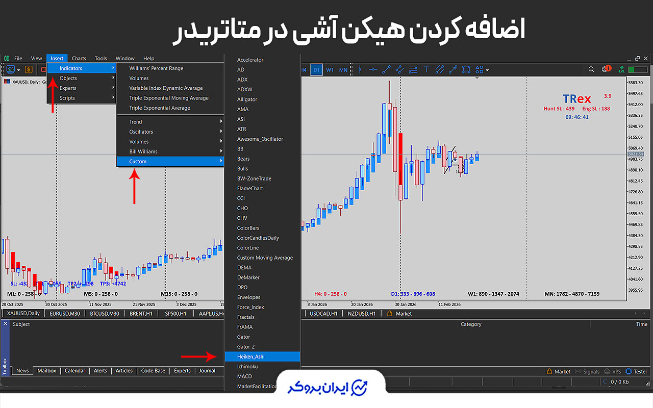 اضافه کردن هیکن آشی در متاتریدر