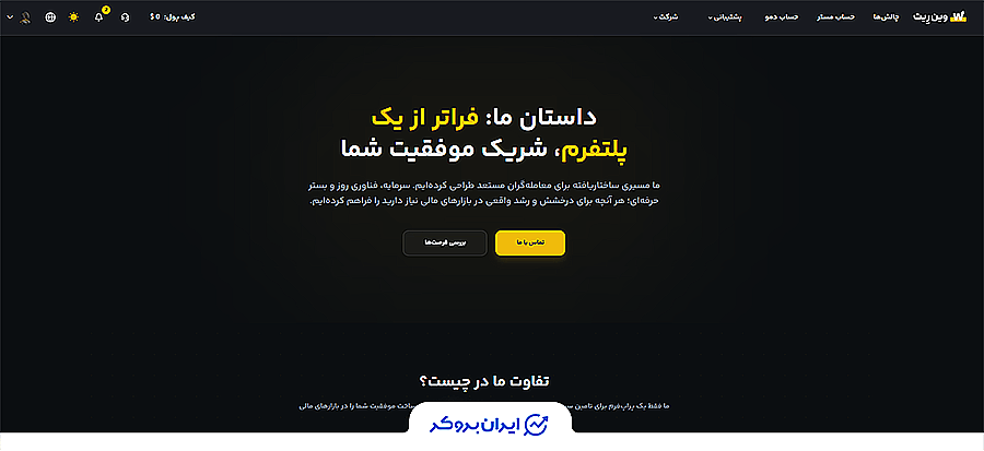 صفحه درباره ما پراپ وین ریت