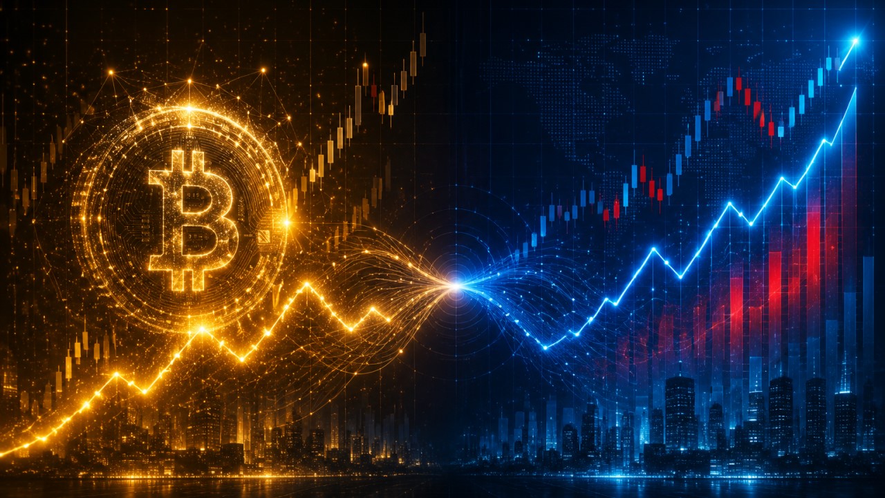 همبستگی بیت کوین با شاخص s&p 500