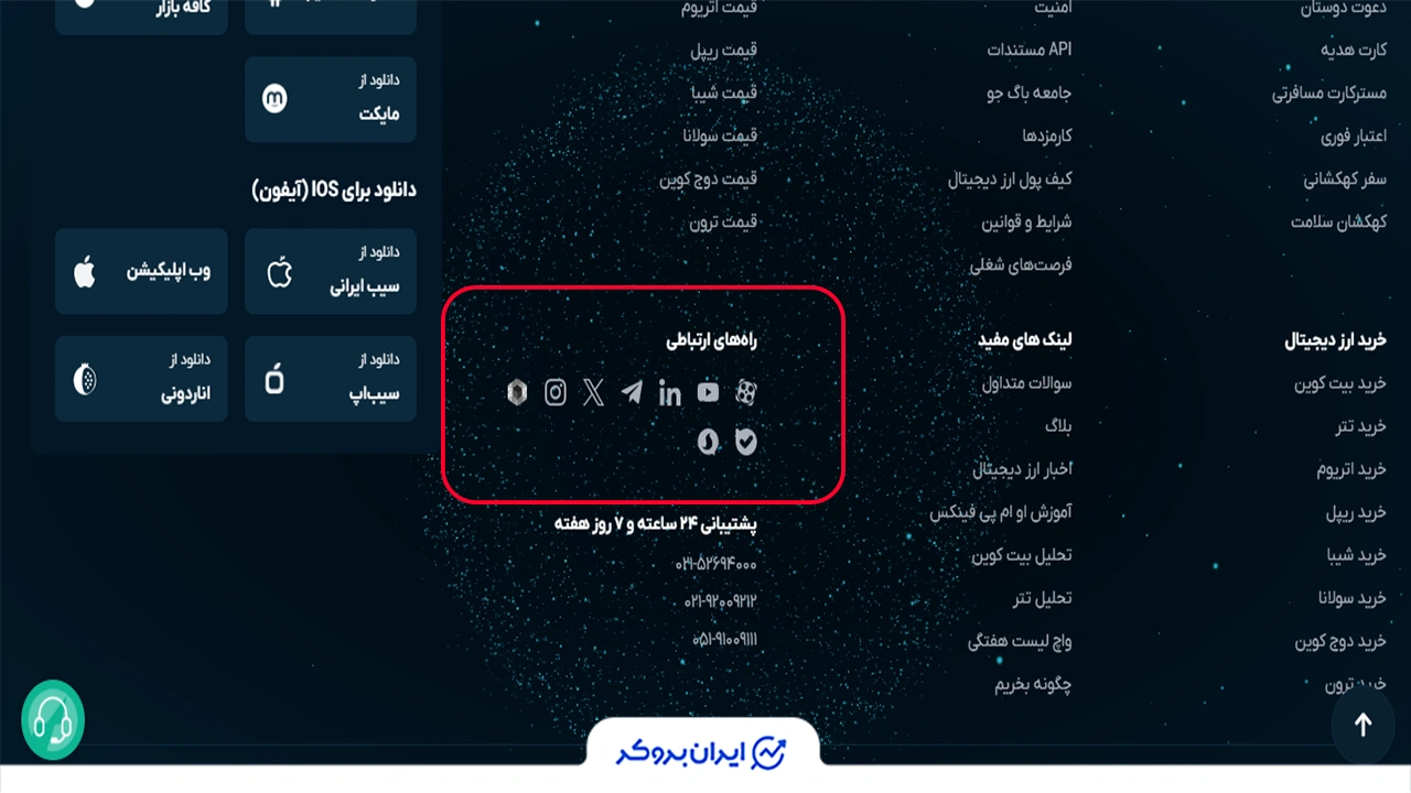 راه های ارتباطی با او ام پی فینکس