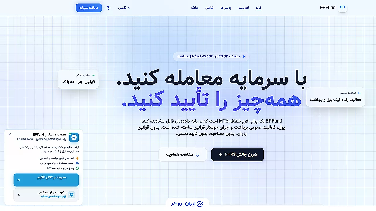 صفحه اصلی پراپ ای پی فاند