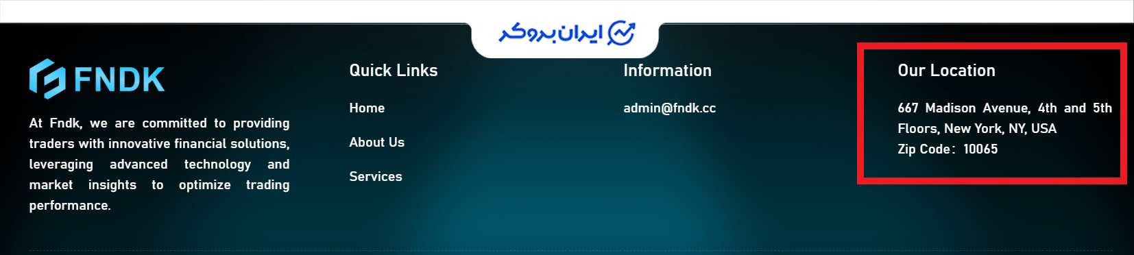نشانی دفتر fndk
