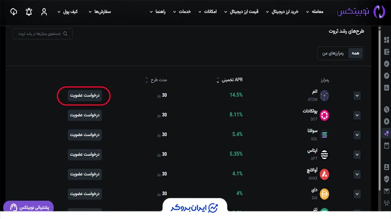 نحوه استیکینگ در نوبیتکس قدم سوم