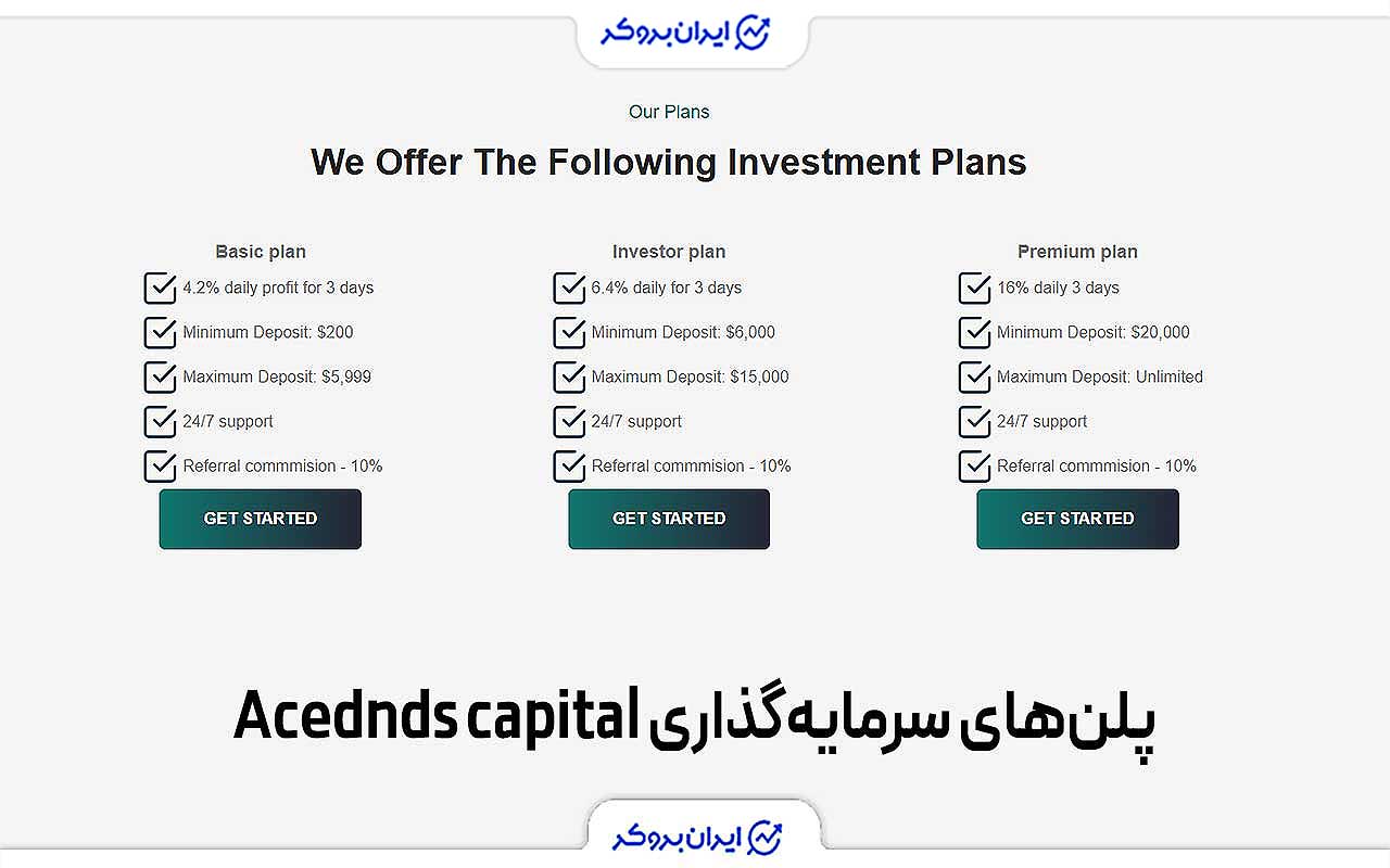 پلنهای سرمایهگذاری و کسب درآمد Acends Capital