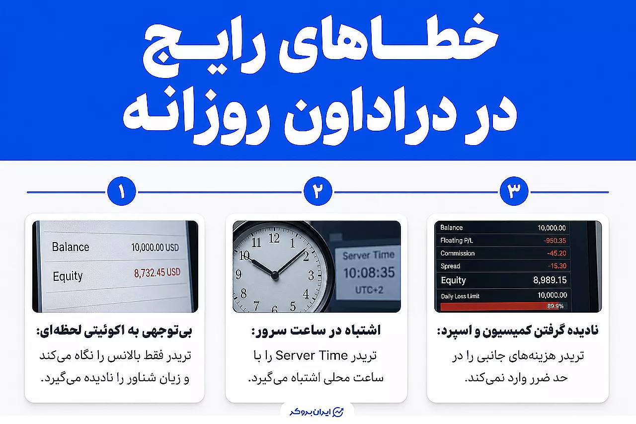 خطاهای رایج در دراداون روزانه