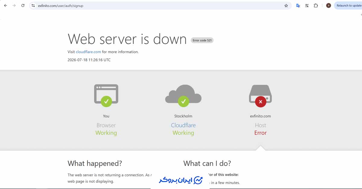 وب‌سایت اکسفینیتو از دسترس خارج شد