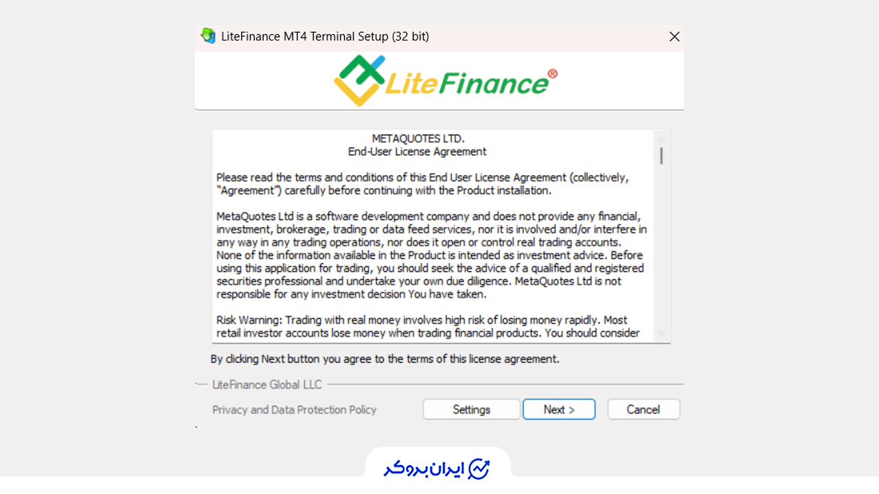نصب متاتریدر 4 بروکر لایت فایننس