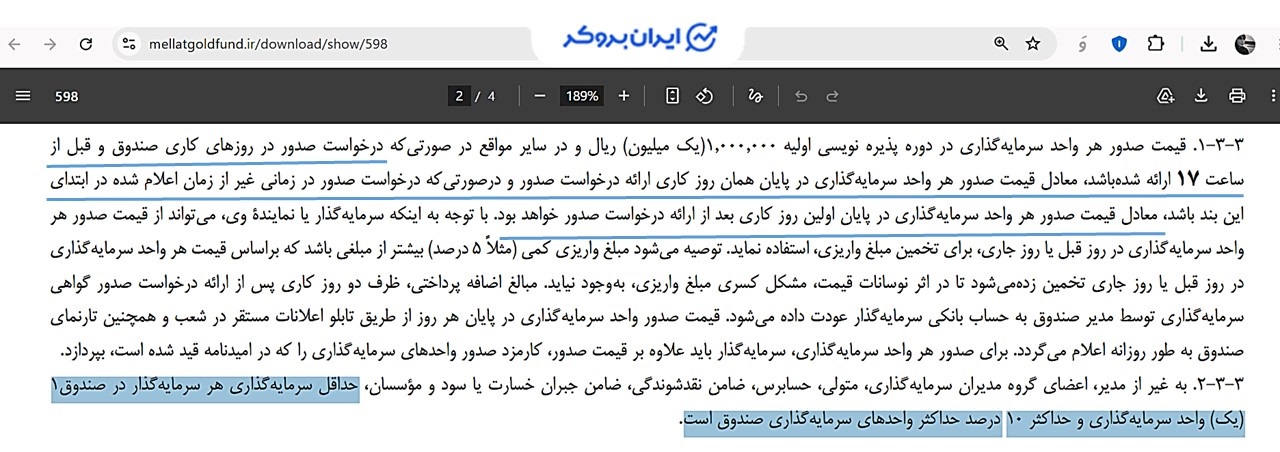 شرایط صدور صندوق طلای زرین ملت