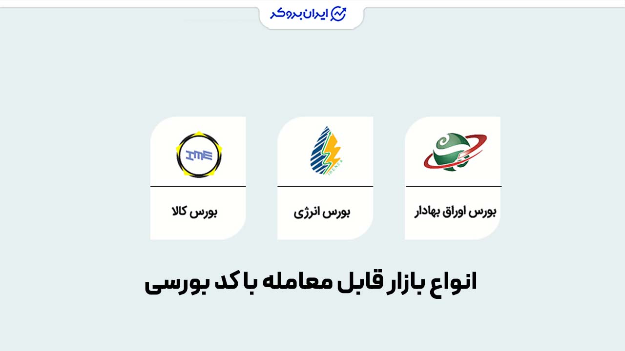 بازارهای قابل معامله با کد بورسی