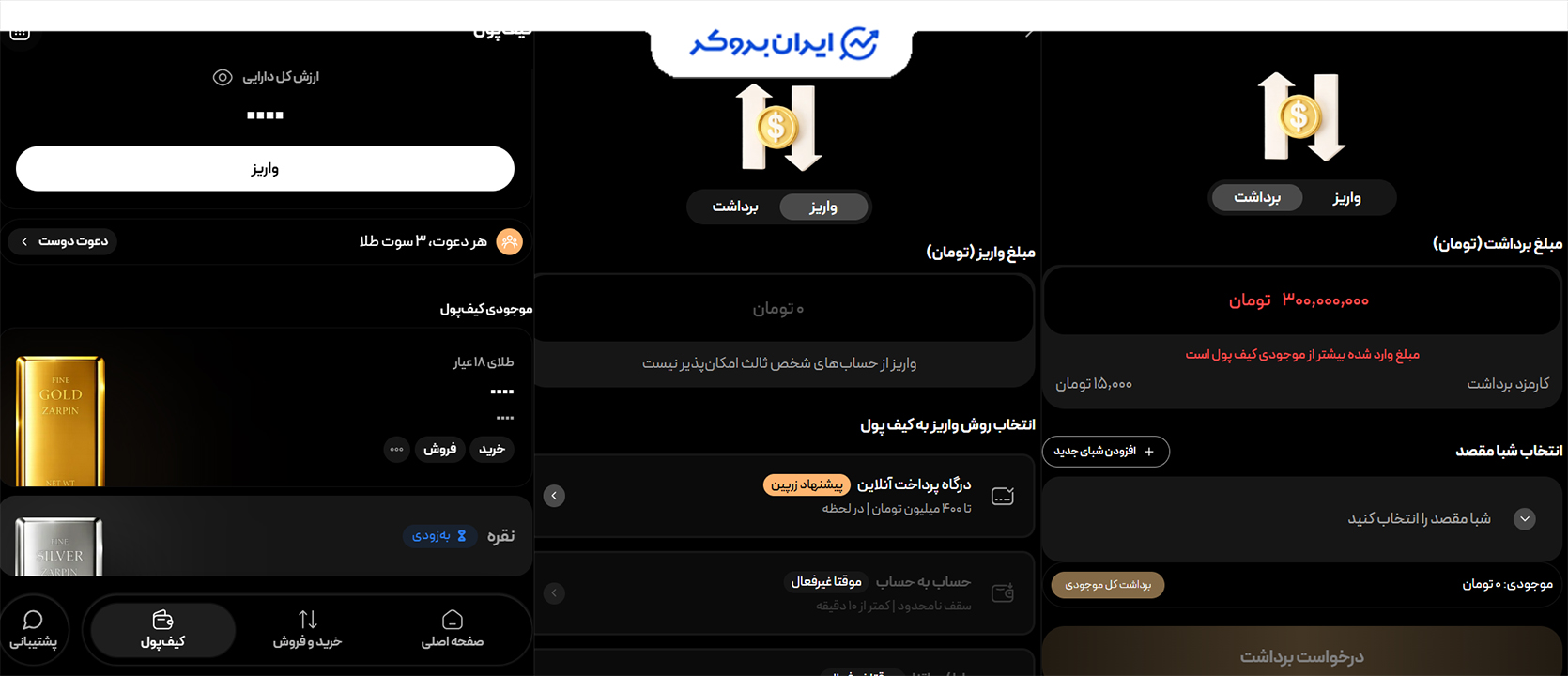 آموزش واریز و برداشت ریالی در پلتفرم زرپین