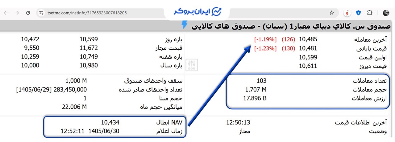 قیمت صندوق سیان