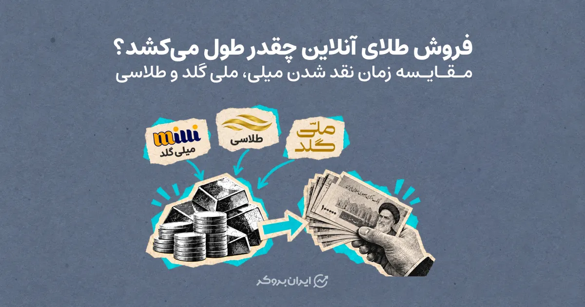 فروش طلای آنلاین چقدر طول می‌کشد؟ مقایسه زمان نقد شدن میلی، ملی گلد و طلاسی