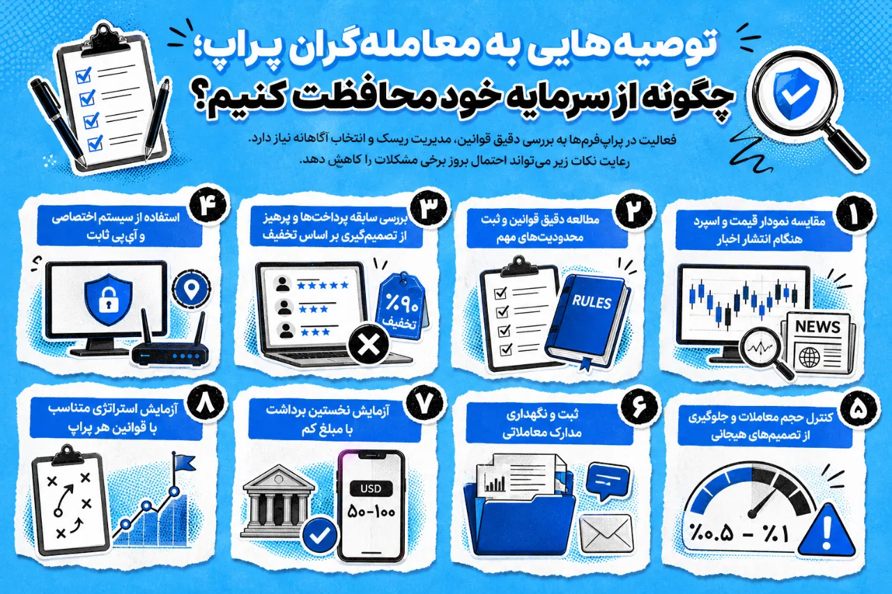 توصیه‌هایی به معامله‌گران پراپ؛ چگونه از سرمایه خود محافظت کنیم؟