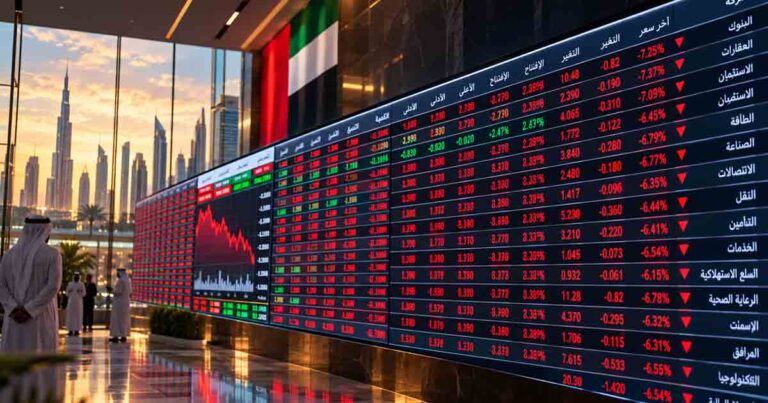 تنش ایران و آمریکا بورس امارات را قرمز کرد؛ دبی و ابوظبی دوباره ریختند